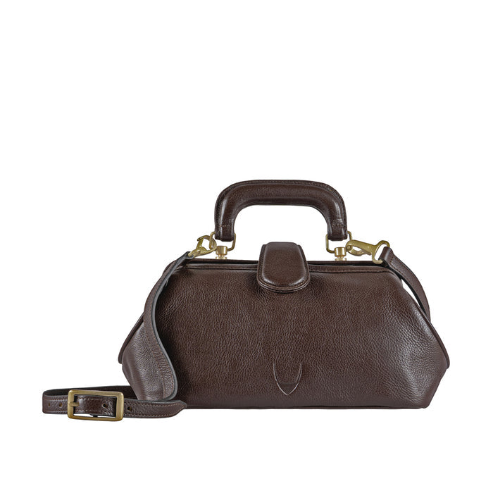 Sasha Brown Leather Satchel