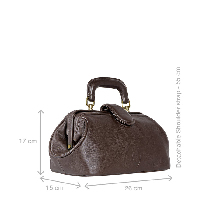 Sasha Brown Leather Satchel