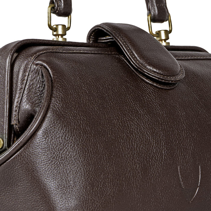 Sasha Brown Leather Satchel