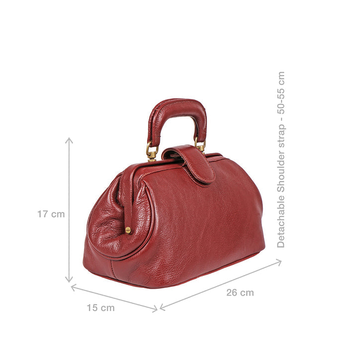 Sasha Red Leather Satchel