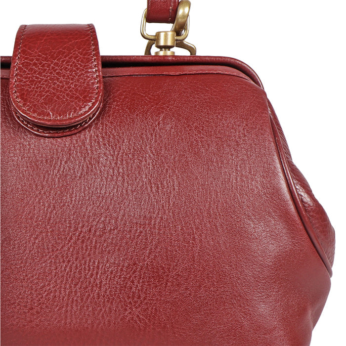 Sasha Red Leather Satchel