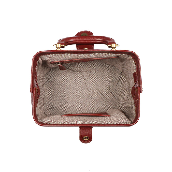 Sasha Red Leather Satchel