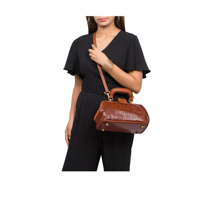 Sasha Tan Leather Satchel