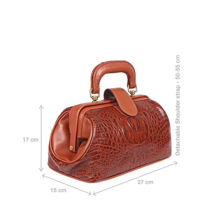 Sasha Tan Leather Satchel