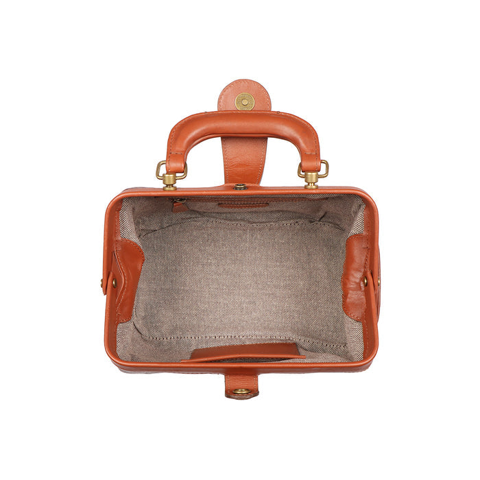 Sasha Tan Leather Satchel