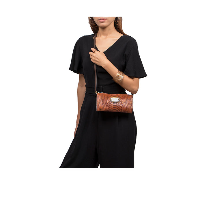 Sauta Fe W1 Tan Leather Sling Wallet