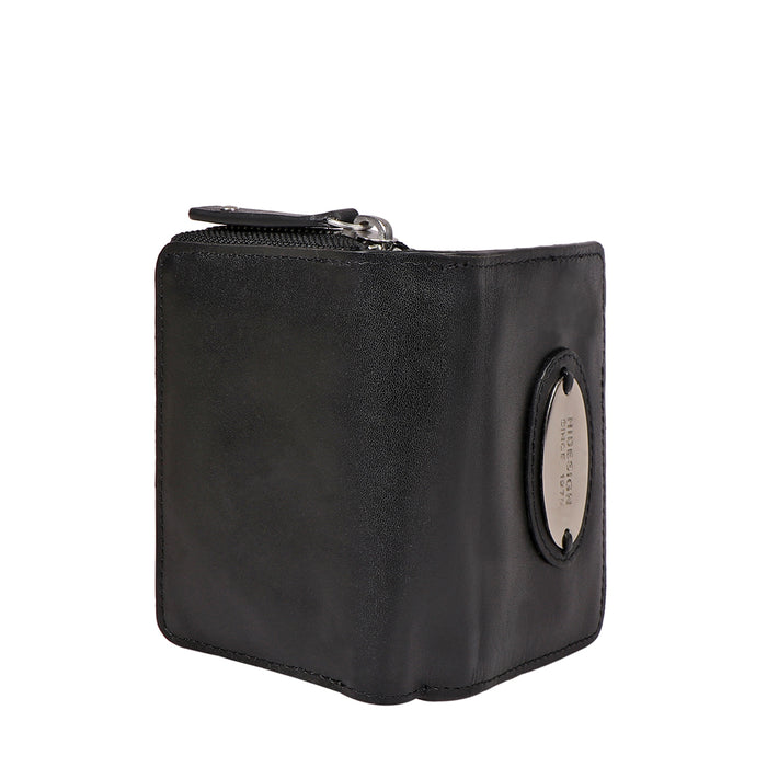 Sauta Fe W2 Black Leather Pocket Wallet