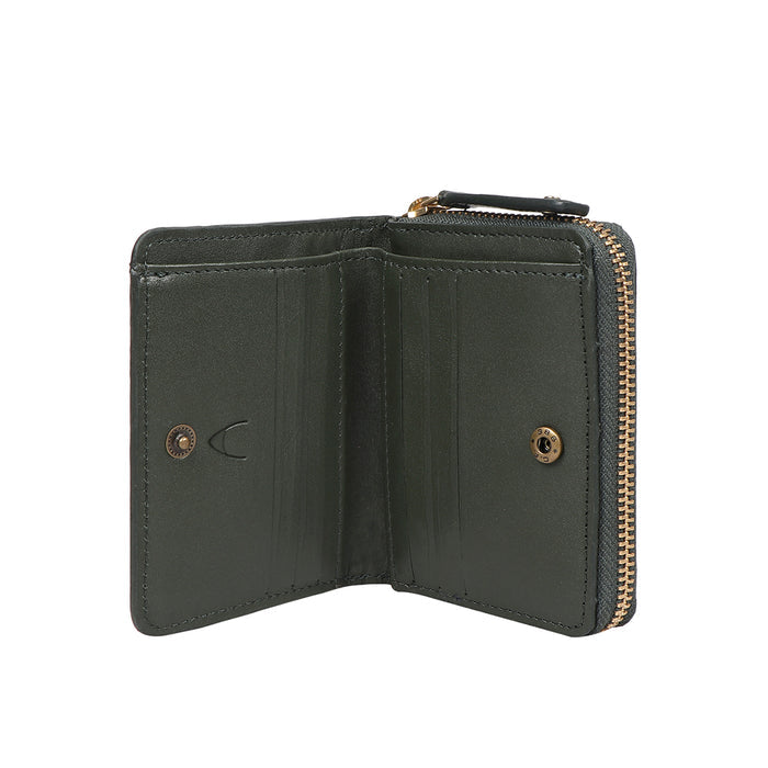 Sauta Fe W2 Green Leather Pocket Wallet