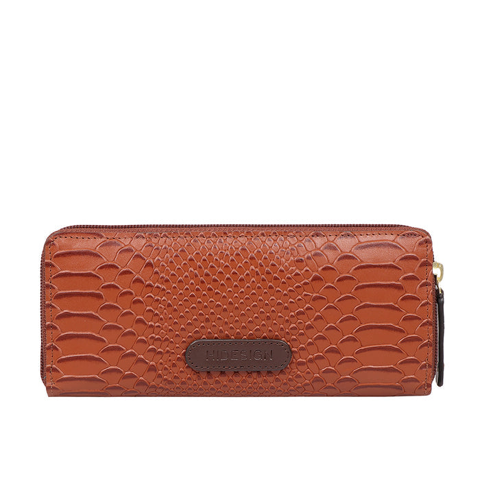 Sauta Fe W6 Tan Leather Zip Around Wallet