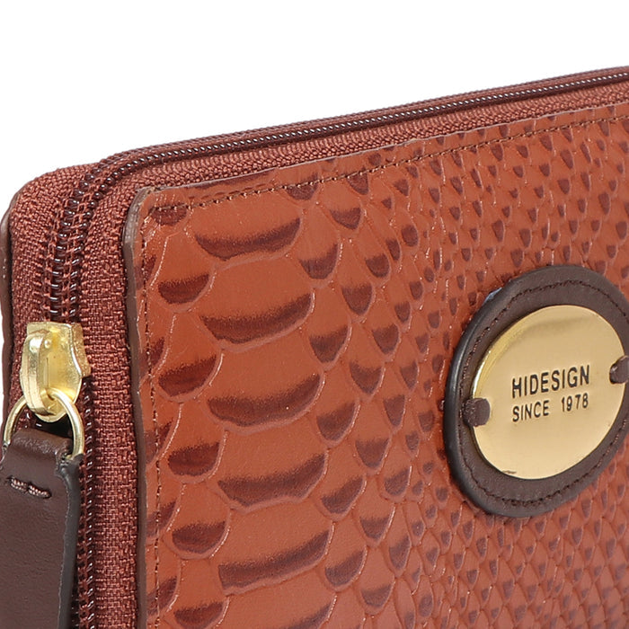 Sauta Fe W6 Tan Leather Zip Around Wallet