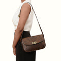 Scala 01 Brown Leather Shoulder Bag