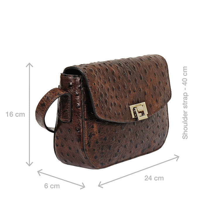 Scala 01 Brown Leather Shoulder Bag