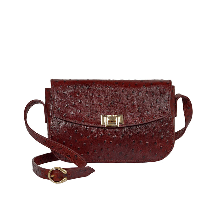 Scala 01 Red Leather Shoulder Bag