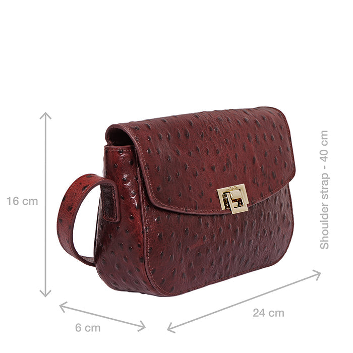 Scala 01 Red Leather Shoulder Bag