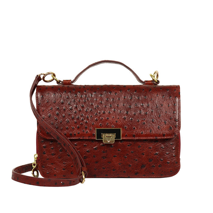 Scala 02 Red Leather Sling Bag