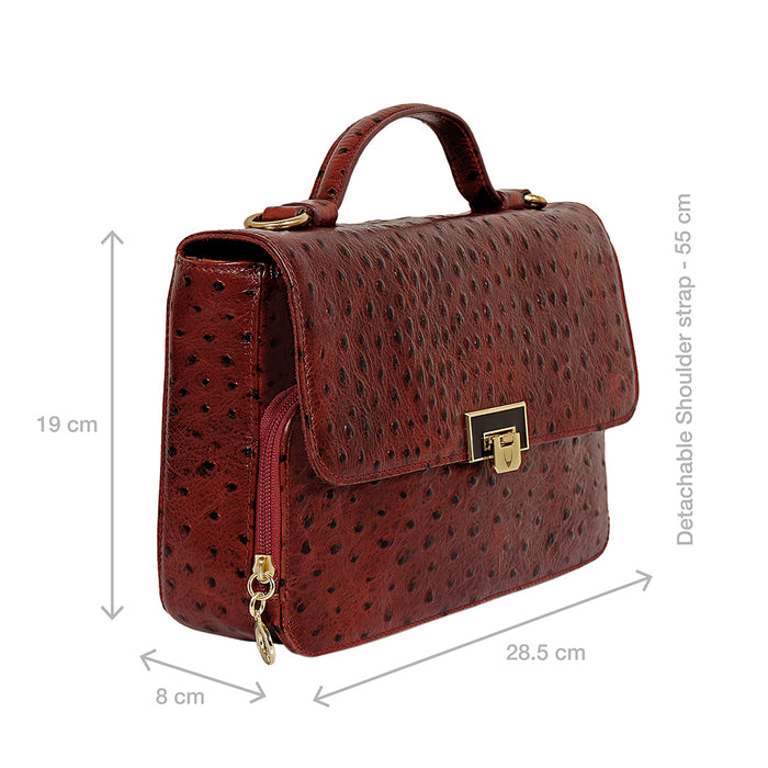 Scala 02 Red Leather Sling Bag