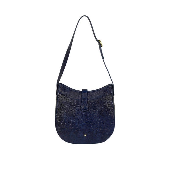 Scala 03 Blue Leather Shoulder Bag