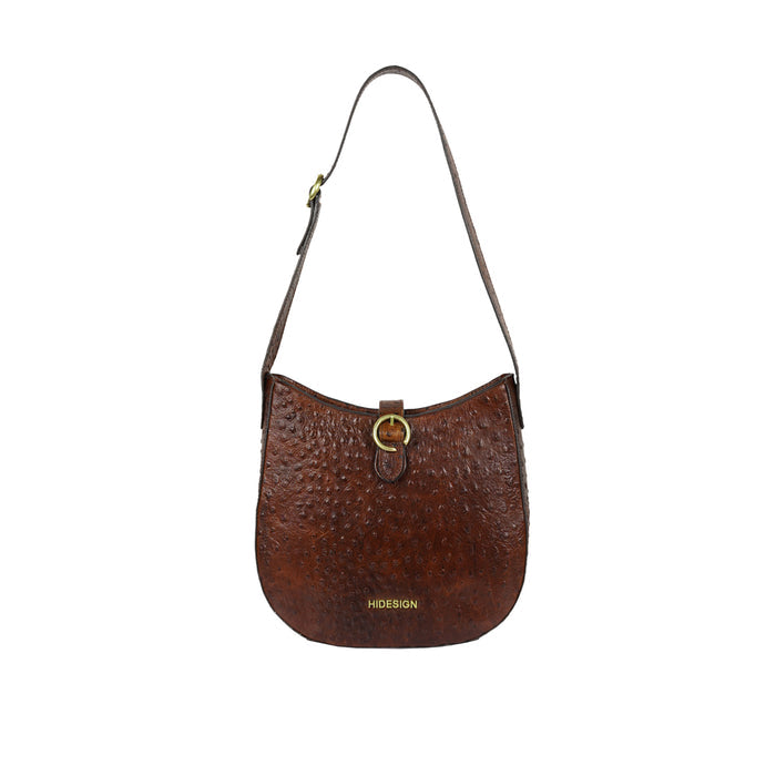 Scala 03 Brown Leather Shoulder Bag