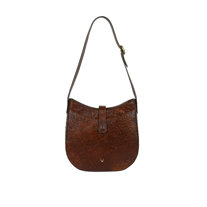 Scala 03 Brown Leather Shoulder Bag