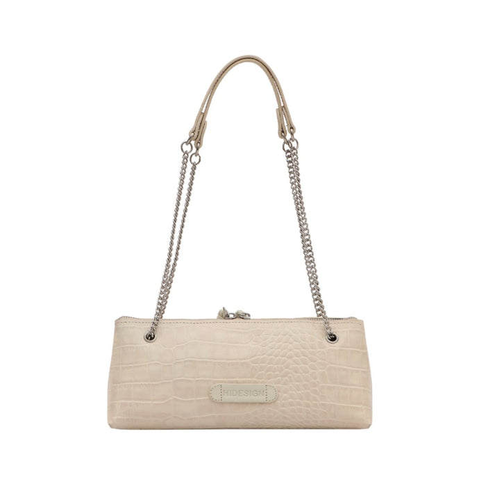 Schiphol-01 White Leather Shoulder Bag