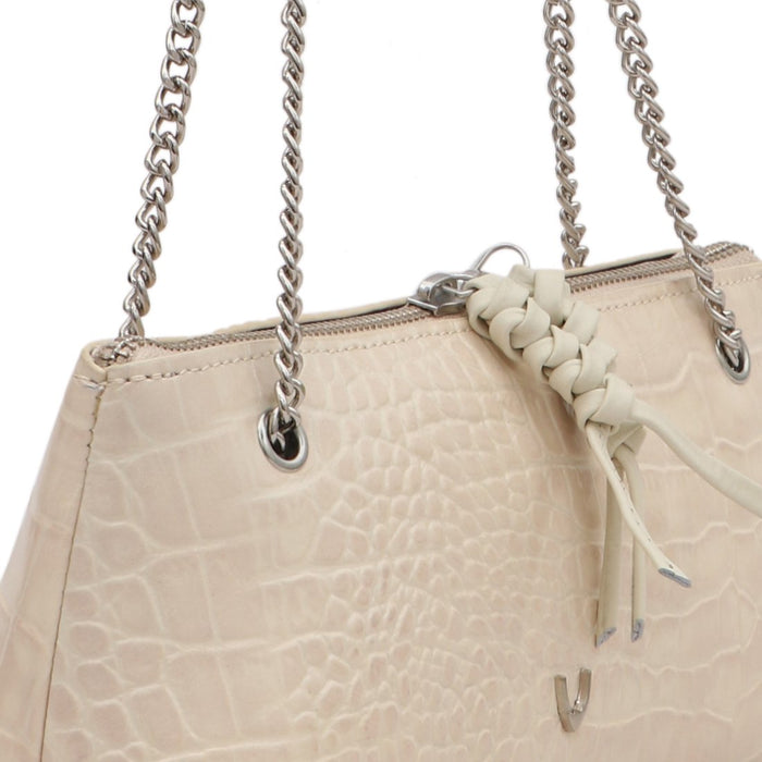 Schiphol-01 White Leather Shoulder Bag