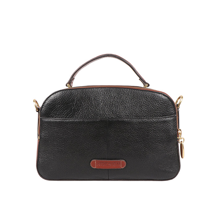Scooter 01 Black Leather Sling Bag
