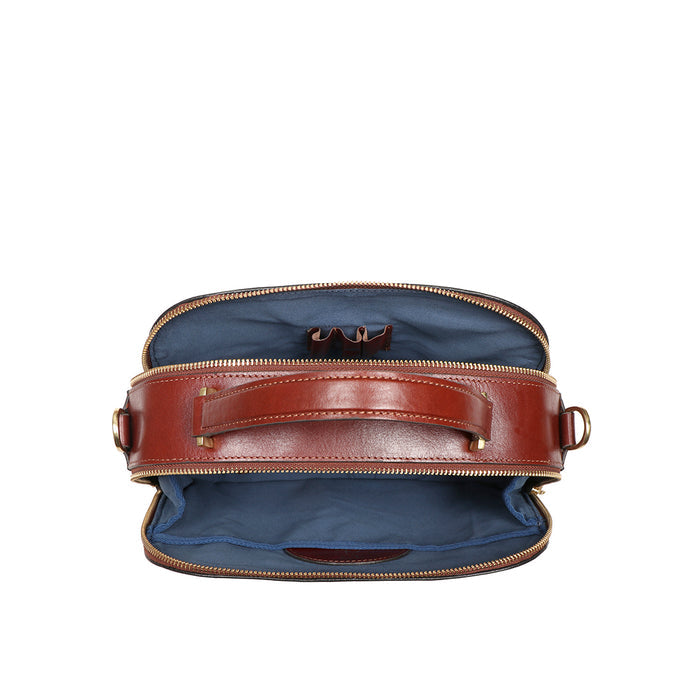 Scooter 01 Black Leather Sling Bag