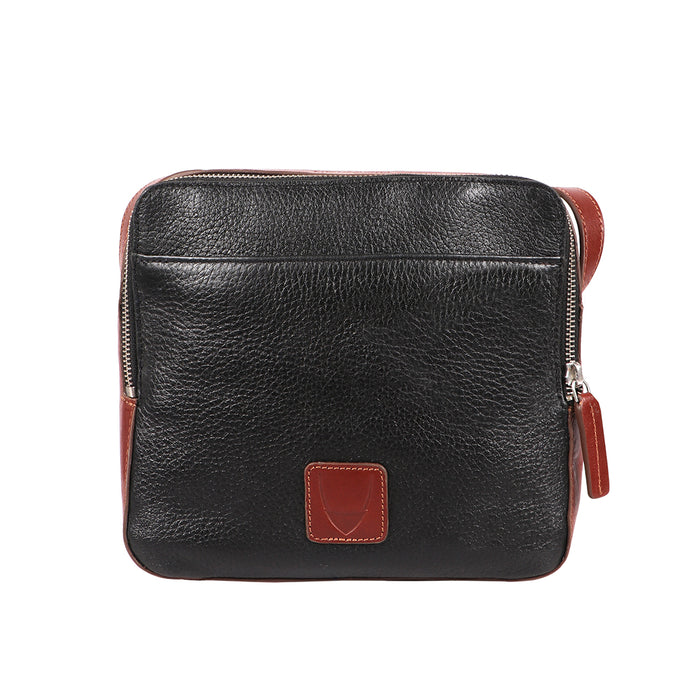 Scooter 02 Black Leather  Crossbody