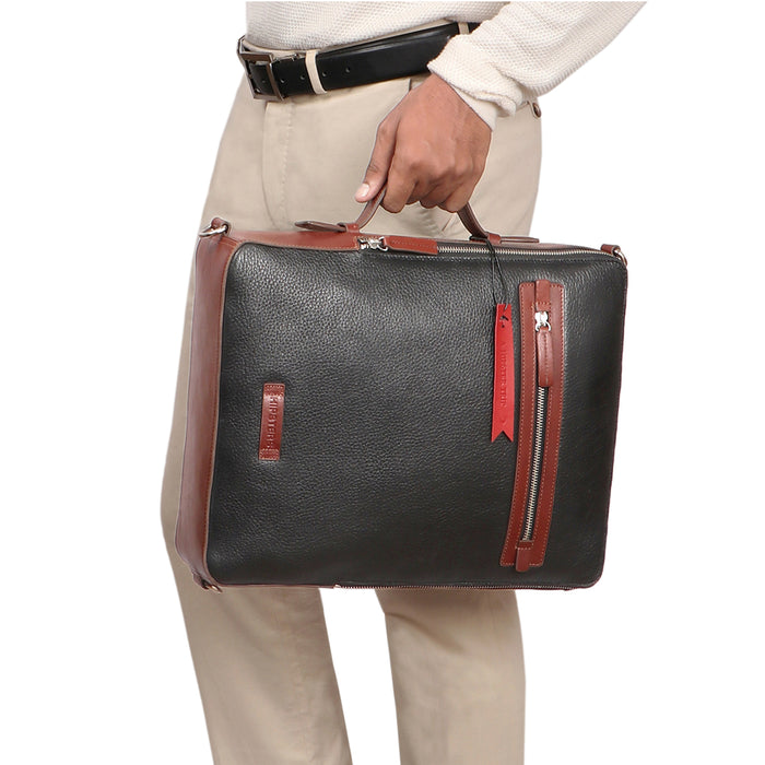 Scooter 03 Black Leather  Backpack