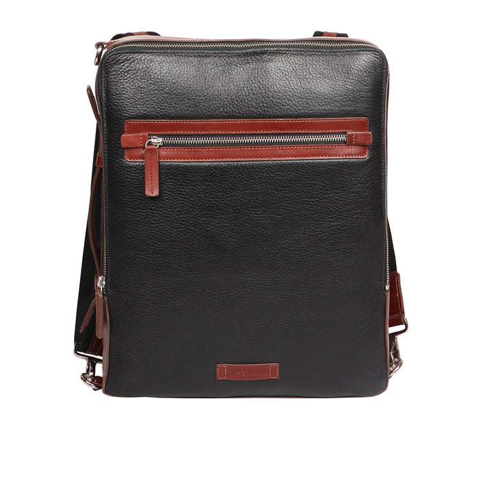 Scooter 03 Black Leather  Backpack