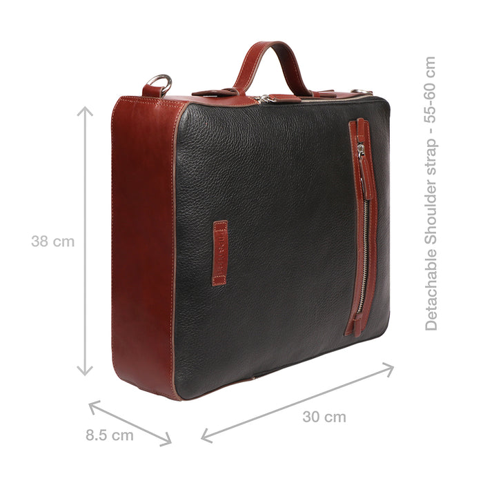 Scooter 03 Black Leather  Backpack