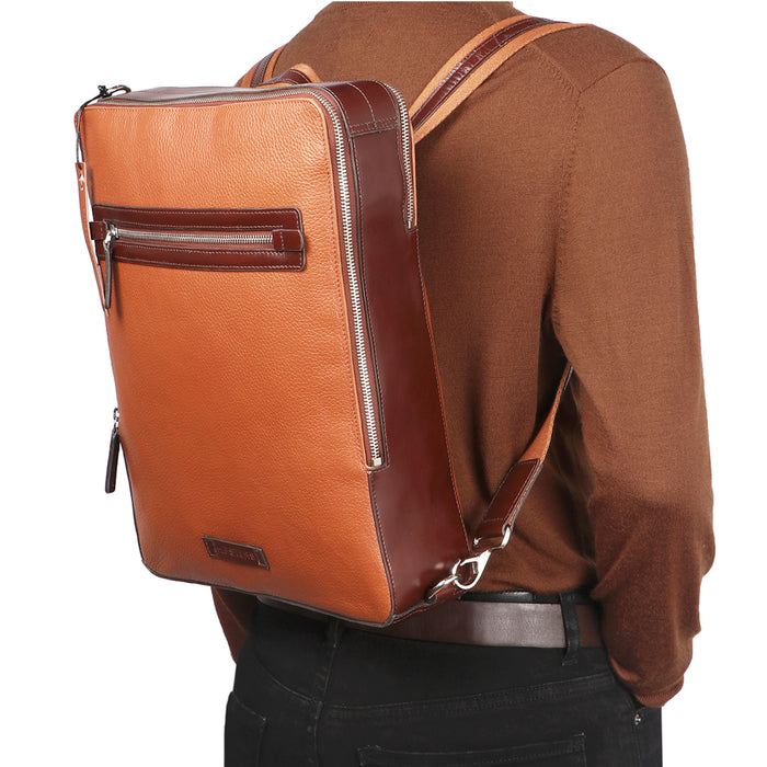Scooter 03 Tan Leather  Backpack