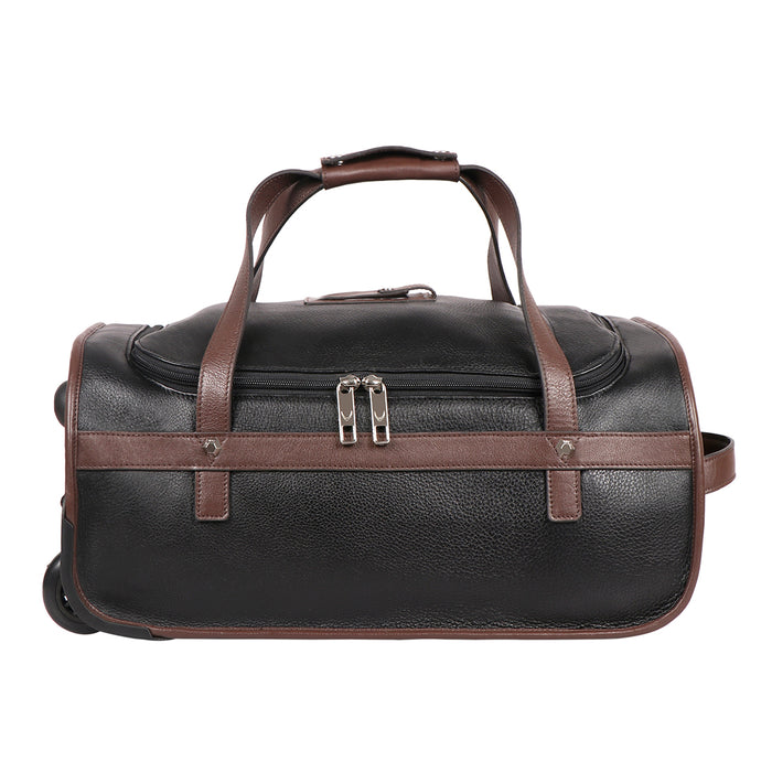 Scooter 04 Black Leather Trolley Bag