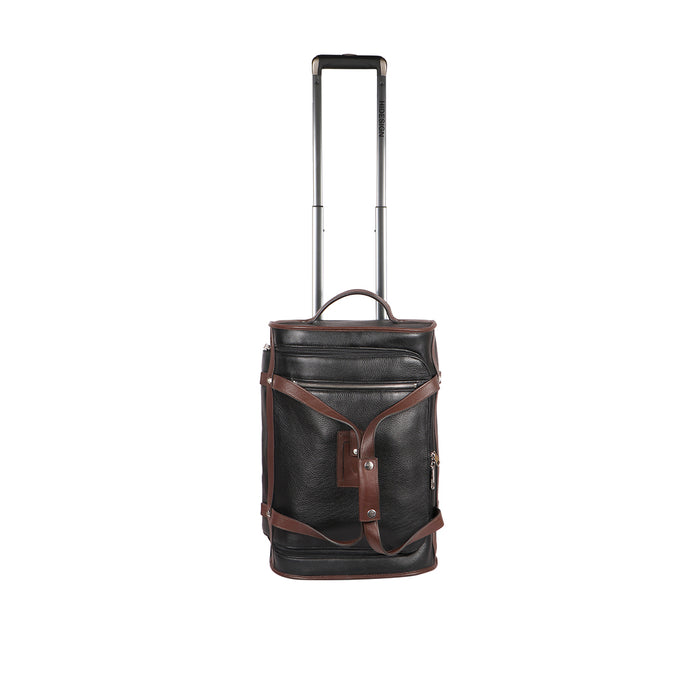 Scooter 04 Black Leather Trolley Bag