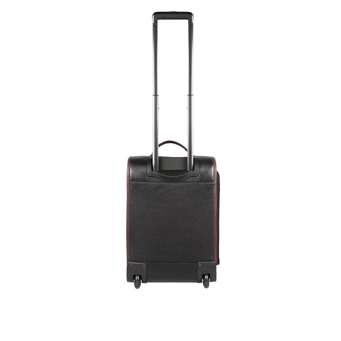 Scooter 04 Black Leather Trolley Bag