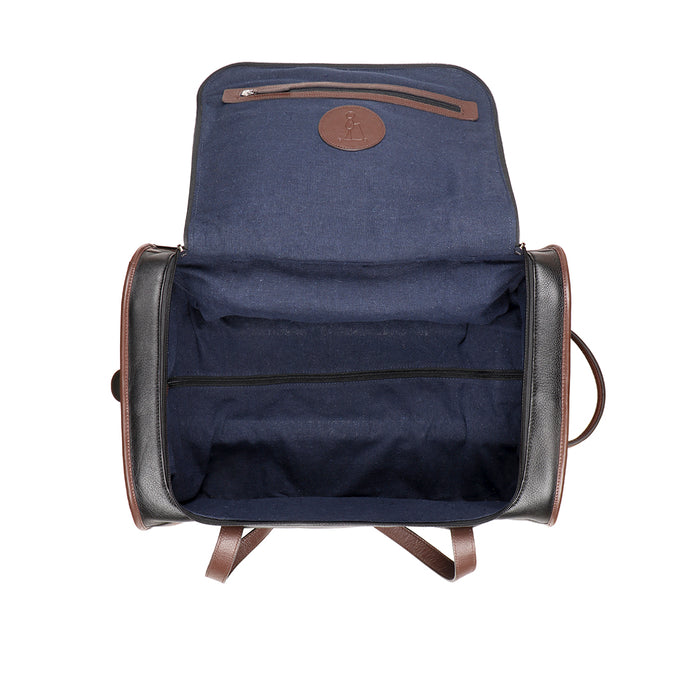 Scooter 04 Black Leather Trolley Bag