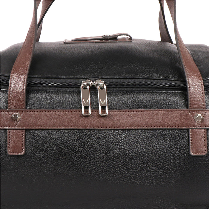 Scooter 04 Black Leather Trolley Bag