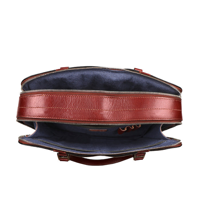 Scooter 05 Black Leather  Messenger Bag