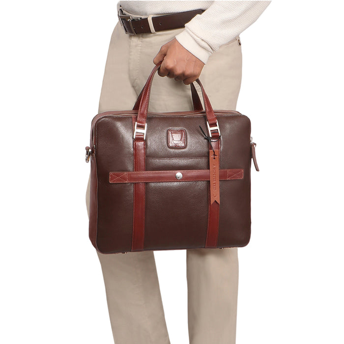 Scooter 05 Brown Leather  Messenger Bag