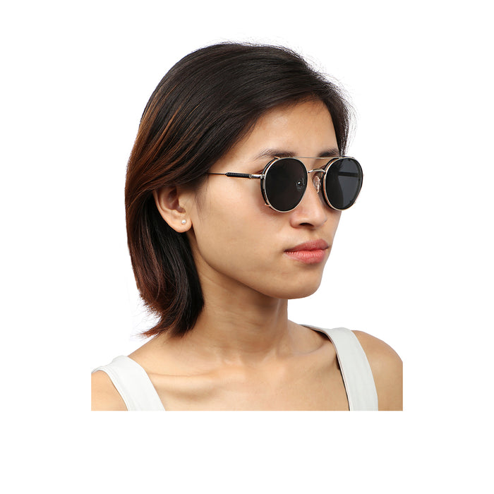 Scuba Women's Black Round Sunglasses