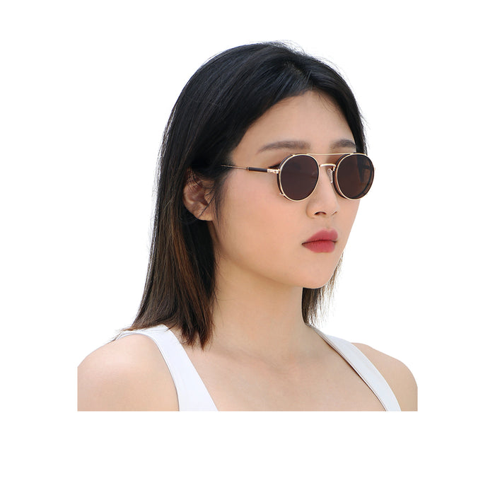 Scuba Women's Brown Round Sunglasses