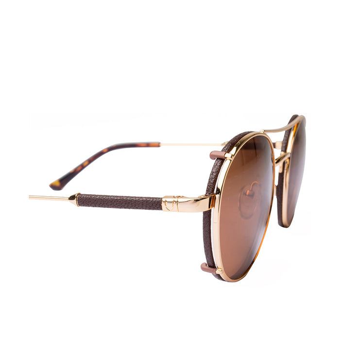 Scuba Women's Brown Round Sunglasses