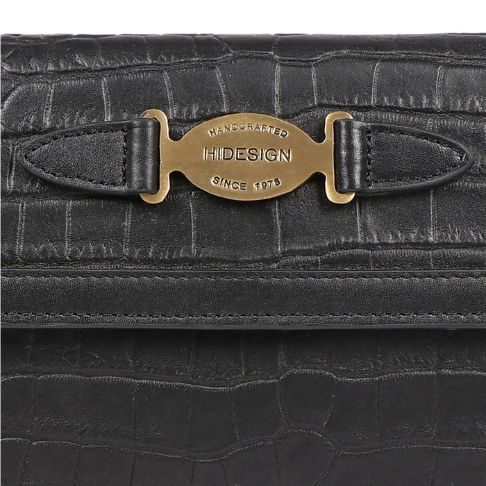 Selena 01 Black Leather Sling Bag