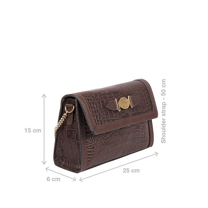 Selena 01 Brown Leather Sling Bag