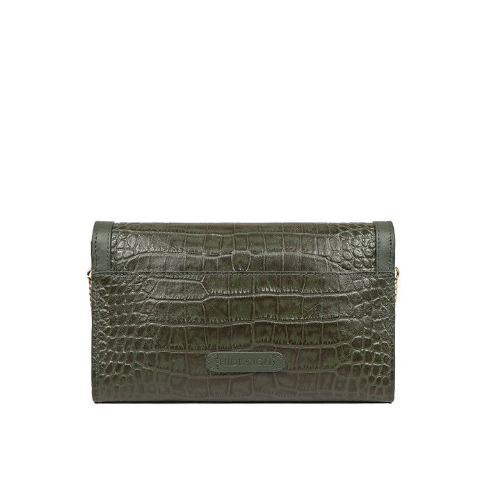 Selena 01 Green Leather Sling Bag