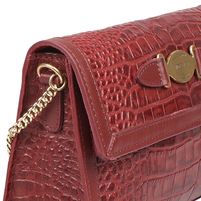 Selena 01 Red Leather Sling Bag