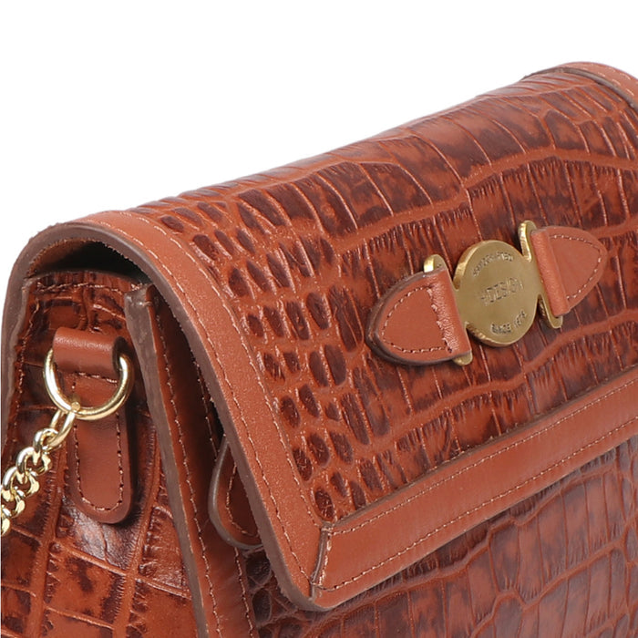 Selena 01 Tan Leather Sling Bag