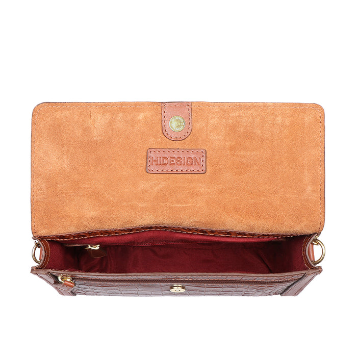 Selena 01 Tan Leather Sling Bag