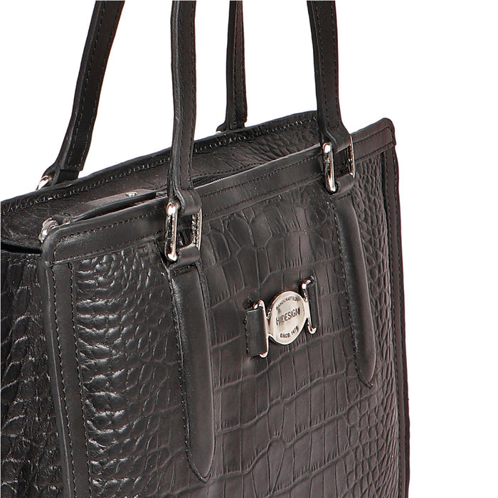 Selena 02 Black Leather Shoulder Bag