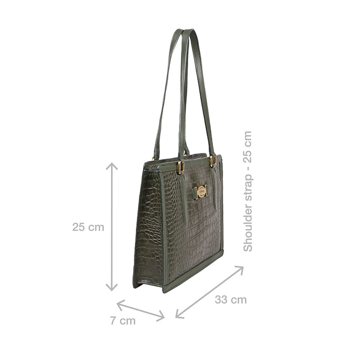 Selena 02 Green Leather Shoulder Bag